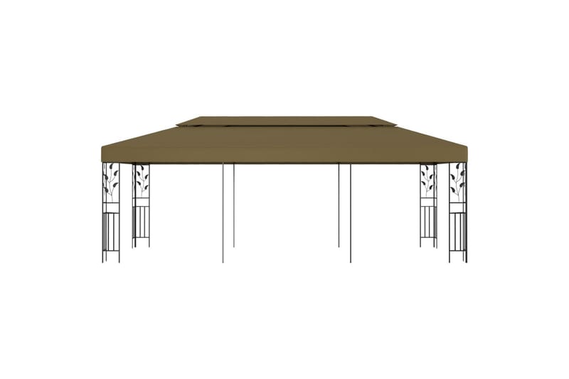 Paviljong 6x3 m gråbrun 180 g/m² - Taupe - Hagemøbler - Solbeskyttelse - Paviljonger - Paviljong med tak