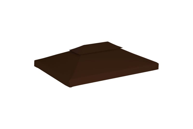 Dobbel toppduk til paviljong 310 g/m² 4x3 m brun - Hagemøbler - Solbeskyttelse - Paviljonger - Paviljongtak