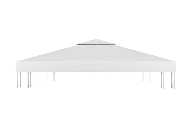 Dobbel toppduk til paviljong 310 g/m² 4x3 m hvit - Hvit - Hagemøbler - Solbeskyttelse - Paviljonger - Paviljongtak