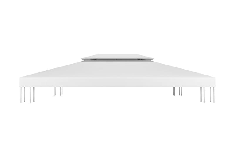 Dobbel toppduk til paviljong 310 g/m² 4x3 m hvit - Hvit - Hagemøbler - Solbeskyttelse - Paviljonger - Paviljongtak