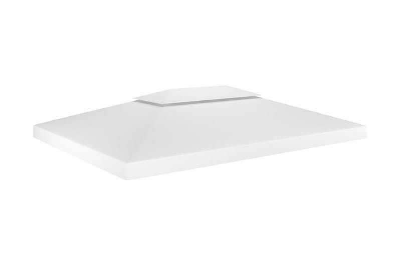 Dobbel toppduk til paviljong 310 g/m² 4x3 m hvit - Hvit - Hagemøbler - Solbeskyttelse - Paviljonger - Paviljongtak