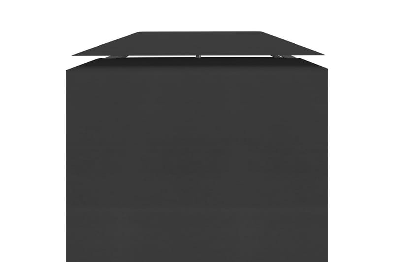 Dobbel toppduk til paviljong 310 g/m² 4x3 m svart - Svart - Hagemøbler - Solbeskyttelse - Paviljonger - Paviljongtak