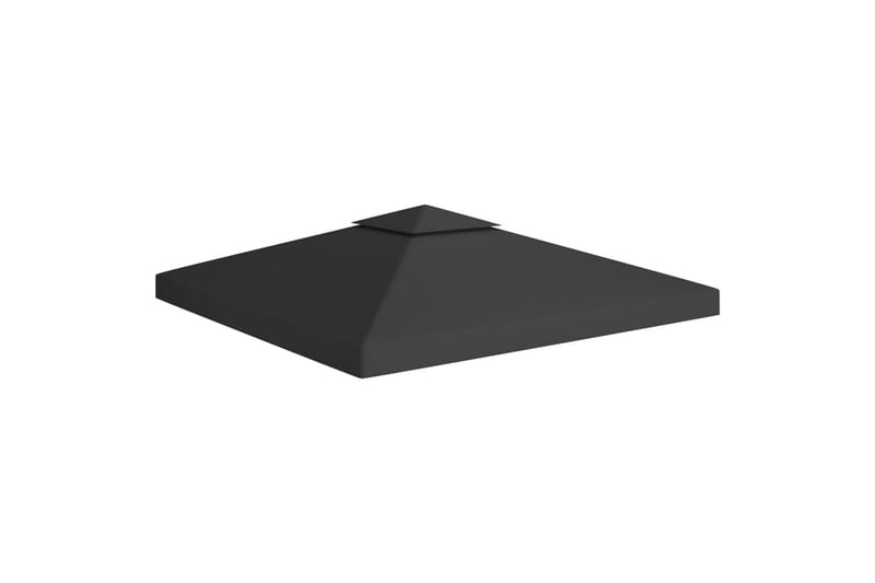 Dobbel toppduk til paviljong 310 g/m² 3x3 m svart - Svart - Hagemøbler - Solbeskyttelse - Paviljonger - Paviljongtak