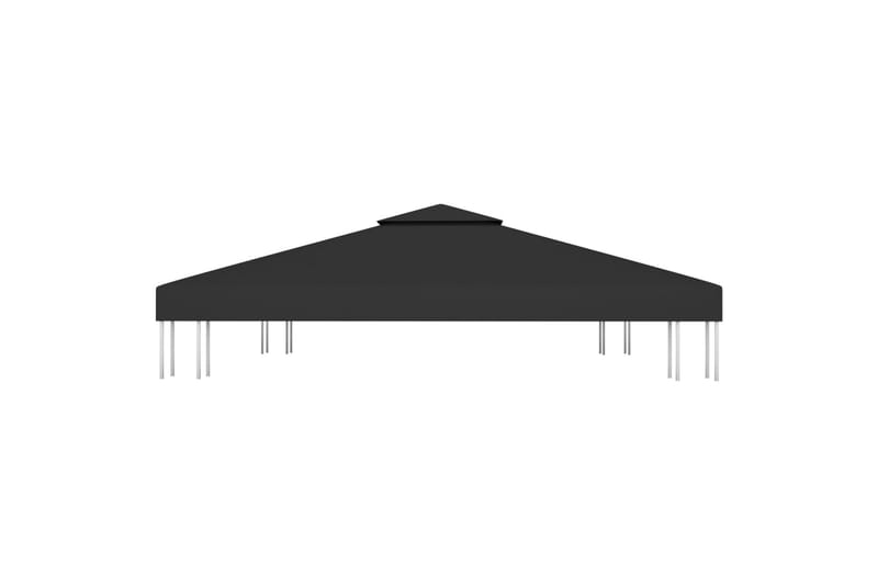 Dobbel toppduk til paviljong 310 g/m² 3x3 m svart - Svart - Hagemøbler - Solbeskyttelse - Paviljonger - Paviljongtak