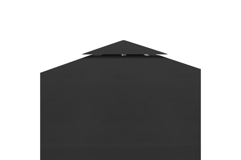 Dobbel toppduk til paviljong 310 g/m² 3x3 m svart - Svart - Hagemøbler - Solbeskyttelse - Paviljonger - Paviljongtak