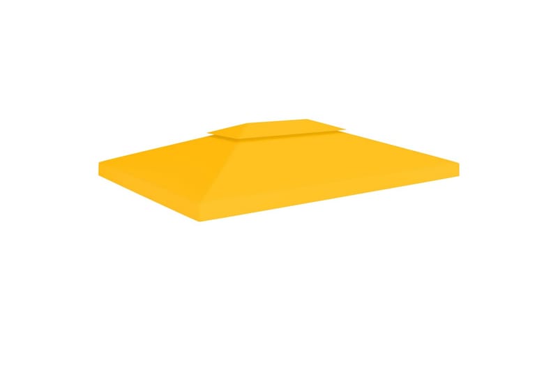 Dobbel toppduk til paviljong 310 g/m² 4x3 m gul - Gul - Hagemøbler - Solbeskyttelse - Paviljonger - Paviljongtak