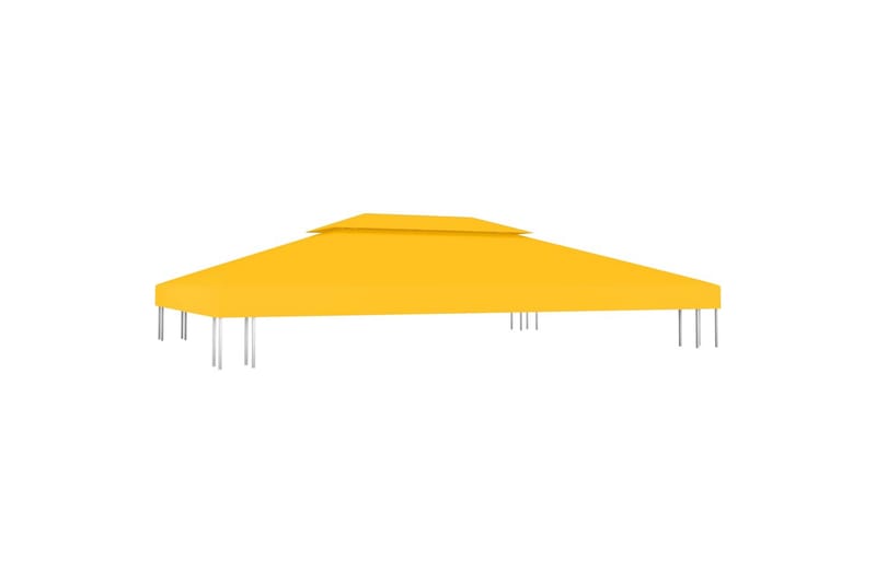 Dobbel toppduk til paviljong 310 g/m² 4x3 m gul - Gul - Hagemøbler - Solbeskyttelse - Paviljonger - Paviljongtak