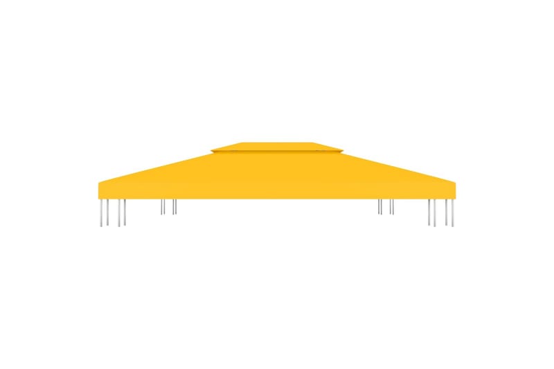 Dobbel toppduk til paviljong 310 g/m² 4x3 m gul - Gul - Hagemøbler - Solbeskyttelse - Paviljonger - Paviljongtak
