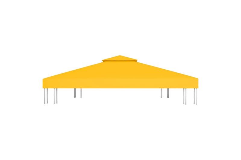 Dobbel toppduk til paviljong 310 g/m² 4x3 m gul - Gul - Hagemøbler - Solbeskyttelse - Paviljonger - Paviljongtak