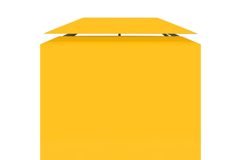 Dobbel toppduk til paviljong 310 g/m² 4x3 m gul - Gul - Hagemøbler - Solbeskyttelse - Paviljonger - Paviljongtak