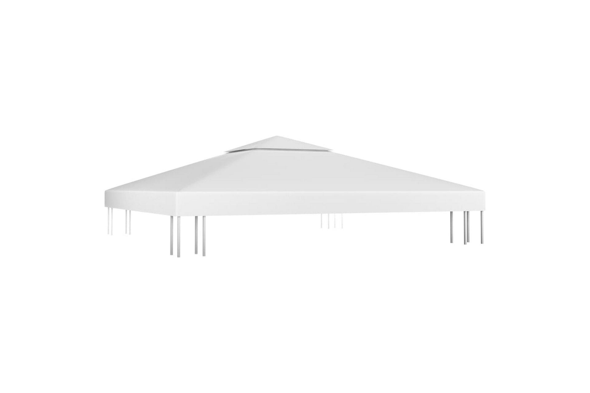 Dobbel toppduk til paviljong 310 g/m² 3x3 m hvit - Hvit - Hagemøbler - Solbeskyttelse - Paviljonger - Paviljongtak