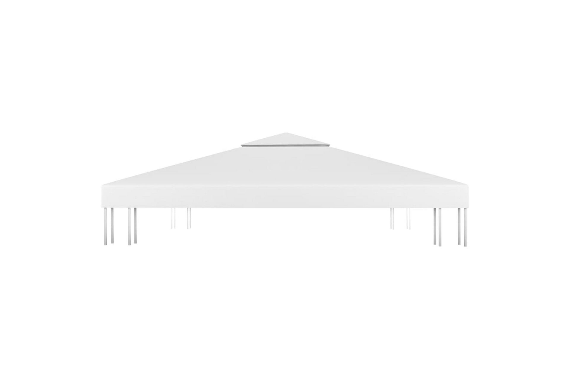 Dobbel toppduk til paviljong 310 g/m² 3x3 m hvit - Hvit - Hagemøbler - Solbeskyttelse - Paviljonger - Paviljongtak