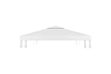 Dobbel toppduk til paviljong 310 g/m² 3x3 m hvit - Hvit - Hagemøbler - Solbeskyttelse - Paviljonger - Paviljongtak