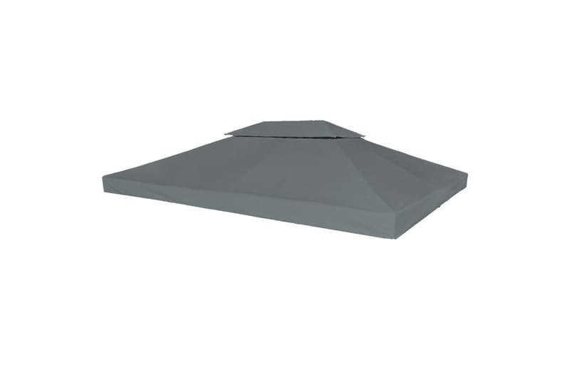 Dobbel toppduk til paviljong 310 g/m² 4x3 m antrasitt - Hagemøbler - Solbeskyttelse - Paviljonger - Paviljongtak