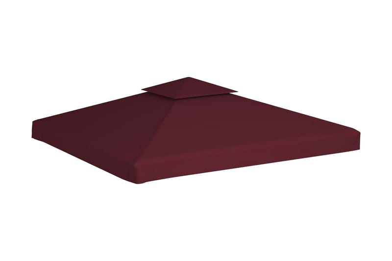 Dobbel toppduk til paviljong 310 g/m² 3x3 m vinrød - Hagemøbler - Solbeskyttelse - Paviljonger - Paviljongtak