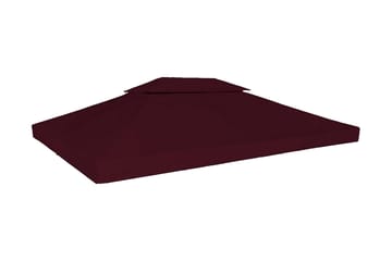 Dobbel toppduk til paviljong 310 g/m² 4x3 m vinrød - Hagemøbler - Solbeskyttelse - Paviljonger - Paviljongtak
