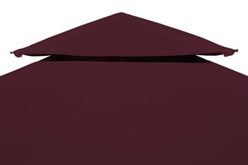 Dobbel toppduk til paviljong 310 g/m² 4x3 m vinrød - Hagemøbler - Solbeskyttelse - Paviljonger - Paviljongtak