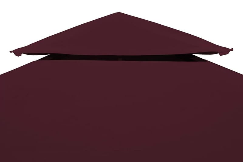 Dobbel toppduk til paviljong 310 g/m² 4x3 m vinrød - Hagemøbler - Solbeskyttelse - Paviljonger - Paviljongtak