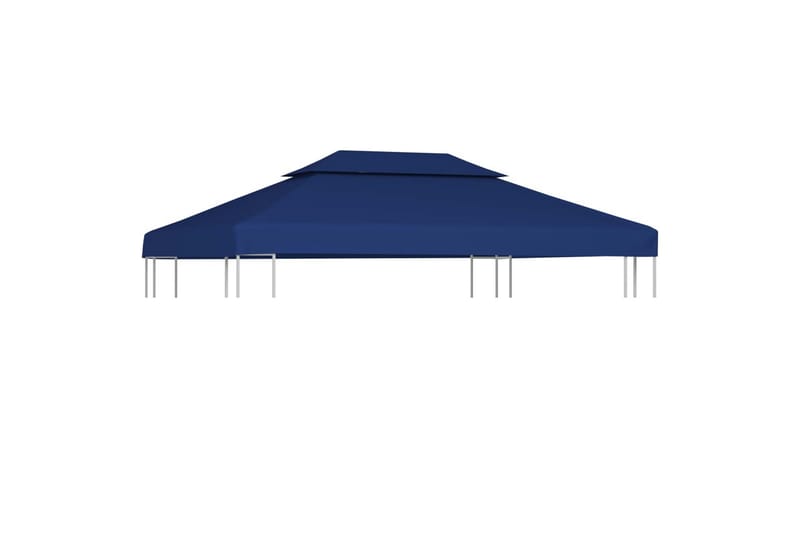 Dobbel toppduk til paviljong 310 g/m² 4x3 m blå - Hagemøbler - Solbeskyttelse - Paviljonger - Paviljongtak