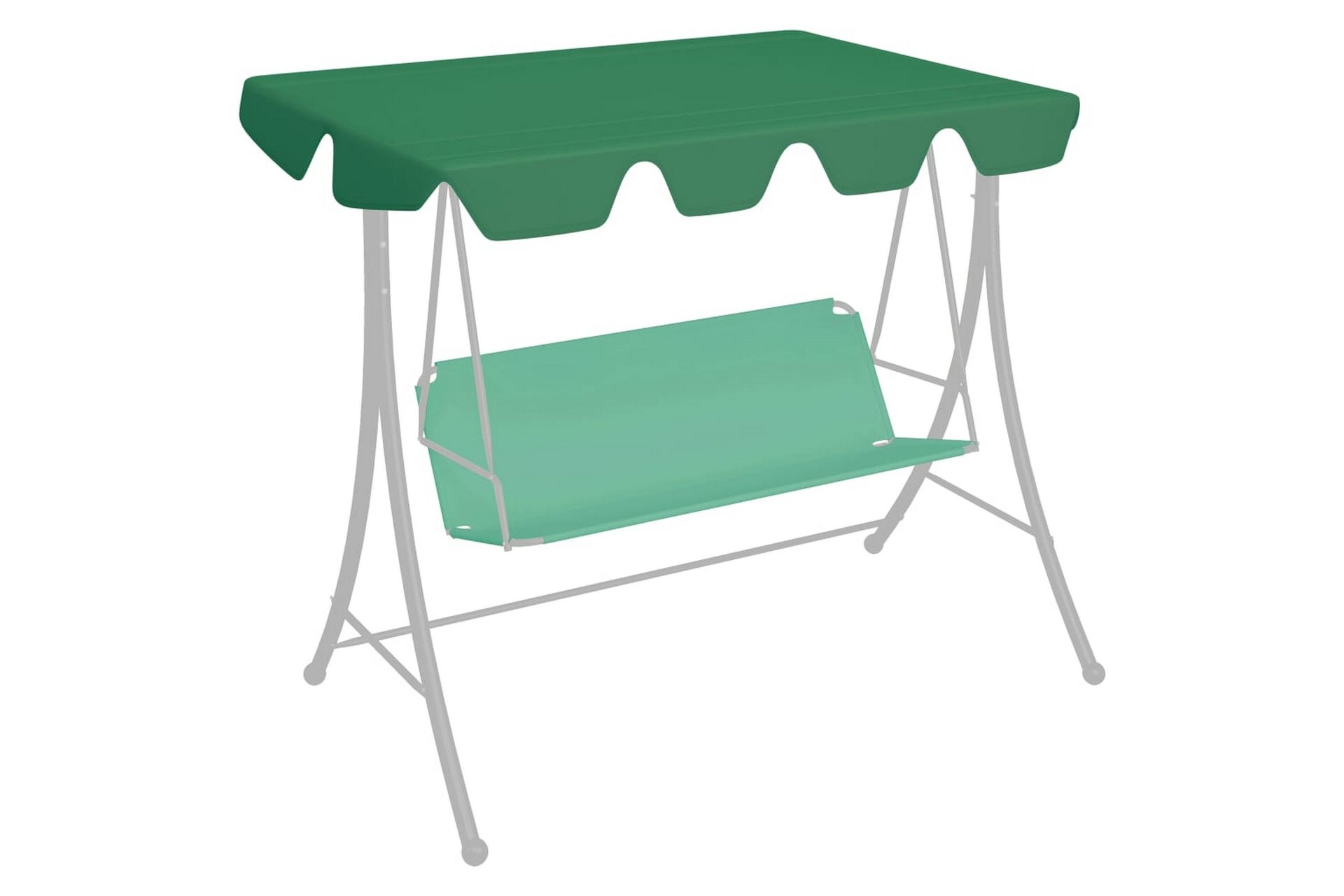 Erstatningsbaldakin hagehuske 150/130x70/105 cm 270 g/m² - grønn - Hagemøbler - Solbeskyttelse - Paviljonger - Paviljongtak