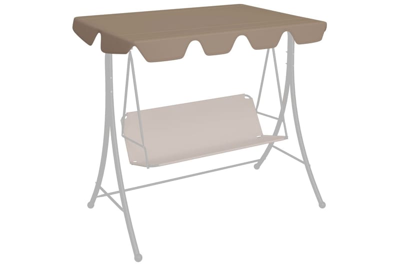 Erstatningsbaldakin hagehuske 188/168x110/145 270 g/m² - Taupe - Hagemøbler - Solbeskyttelse - Paviljonger - Paviljongtak