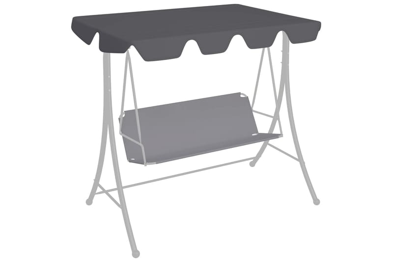 Erstatningsbaldakin hagehuske 188/168x110/145 270g/m² - Antrasittgrå - Hagemøbler - Solbeskyttelse - Paviljonger - Paviljongtak