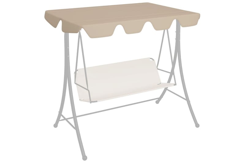 Erstatningsbaldakin hagehuske 188/168x110/145 cm 270 g/m² - Beige - Hagemøbler - Solbeskyttelse - Paviljonger - Paviljongtak
