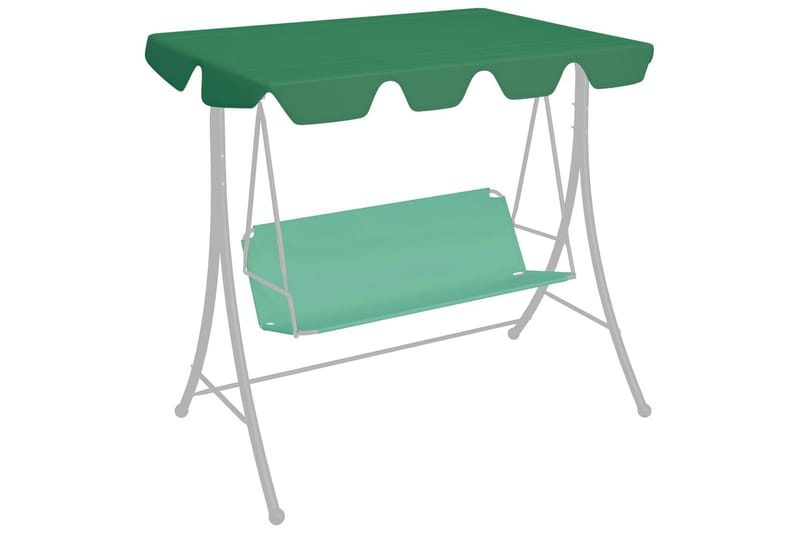 Erstatningsbaldakin hagehuske 188/168x110/145 cm 270 g/m² - grønn - Hagemøbler - Solbeskyttelse - Paviljonger - Paviljongtak
