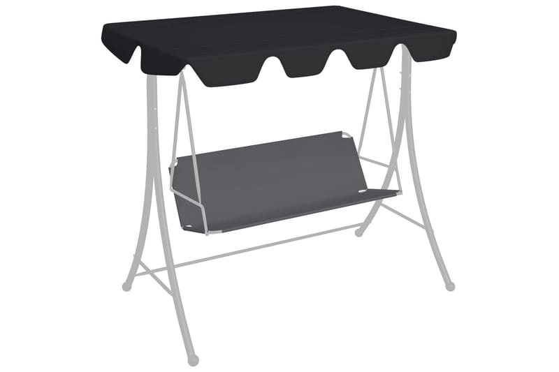 Erstatningsbaldakin hagehuske svart 188/168x110/145 270 g/m² - Svart - Hagemøbler - Solbeskyttelse - Paviljonger - Paviljongtak