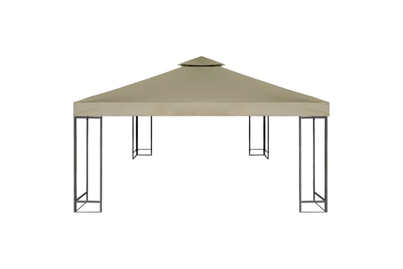 Lysthus dekke baldakin erstatning 310 g/ m² beige 3 x 3 m - Hagemøbler - Solbeskyttelse - Paviljonger - Paviljongtak