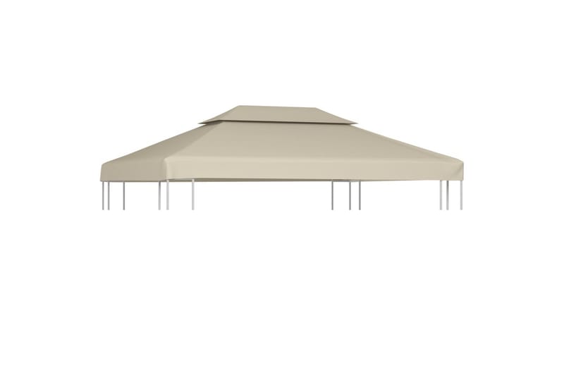Lysthus dekke baldakin erstatning 310 g/ m² beige 3 x 4 m - Hagemøbler - Solbeskyttelse - Paviljonger - Paviljongtak
