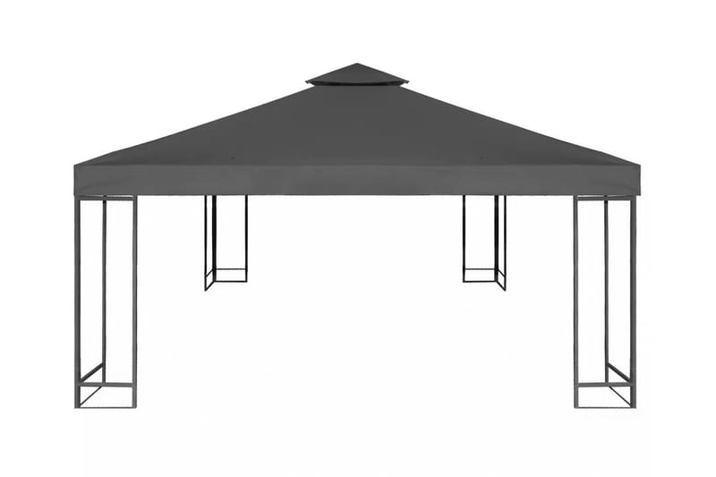 Lysthus dekke baldakin erstatning 310 g/ m² mørk grå 3 x 3 m - Paviljongtak