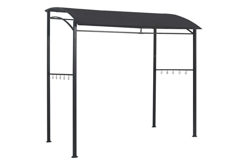 Paviljong til grilling 215x150x220 cm antrasitt stål - Grå - Hagemøbler - Solbeskyttelse - Paviljonger - Paviljongtak