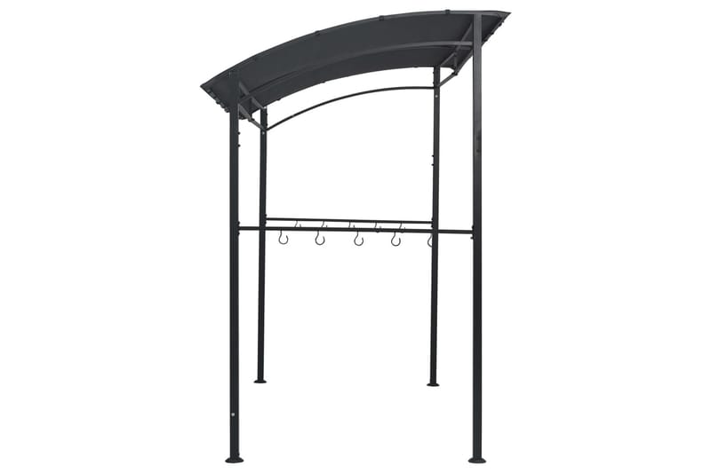 Paviljong til grilling 215x150x220 cm antrasitt stål - Grå - Hagemøbler - Solbeskyttelse - Paviljonger - Paviljongtak