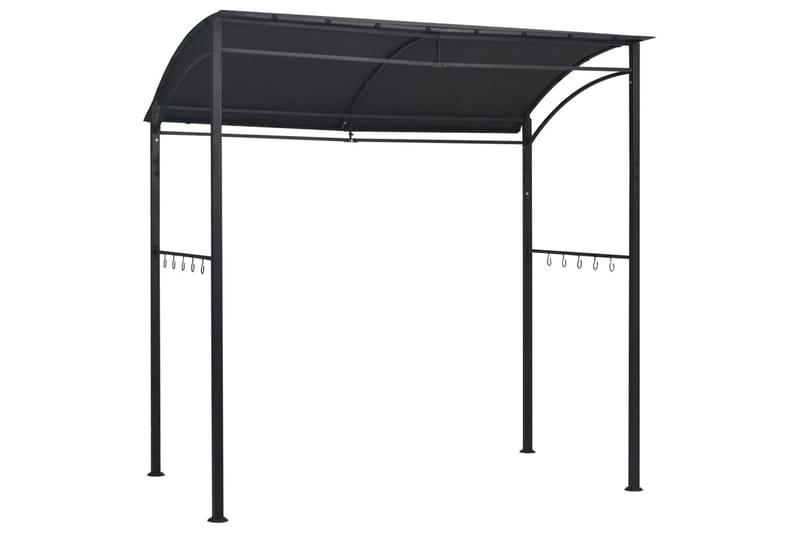 Paviljong til grilling 215x150x220 cm antrasitt stål - Grå - Hagemøbler - Solbeskyttelse - Paviljonger - Paviljongtak