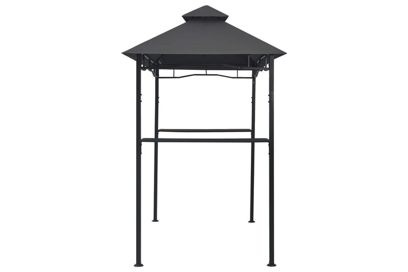 Paviljong til grilling 240x150x255 cm antrasitt stål - Grå - Hagemøbler - Solbeskyttelse - Paviljonger - Paviljongtak