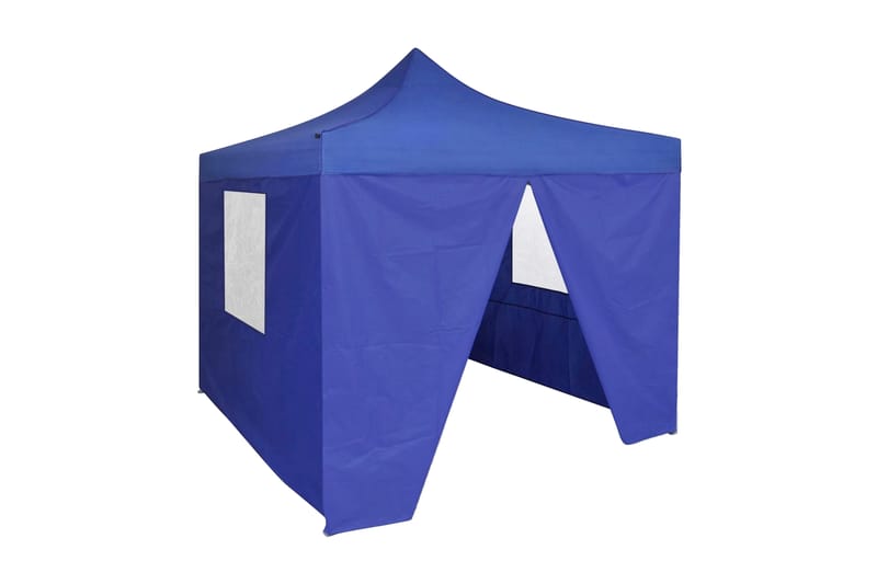 Sammenleggbart telt med 4 vegger 3 x 3 m blå - Paviljongtak
