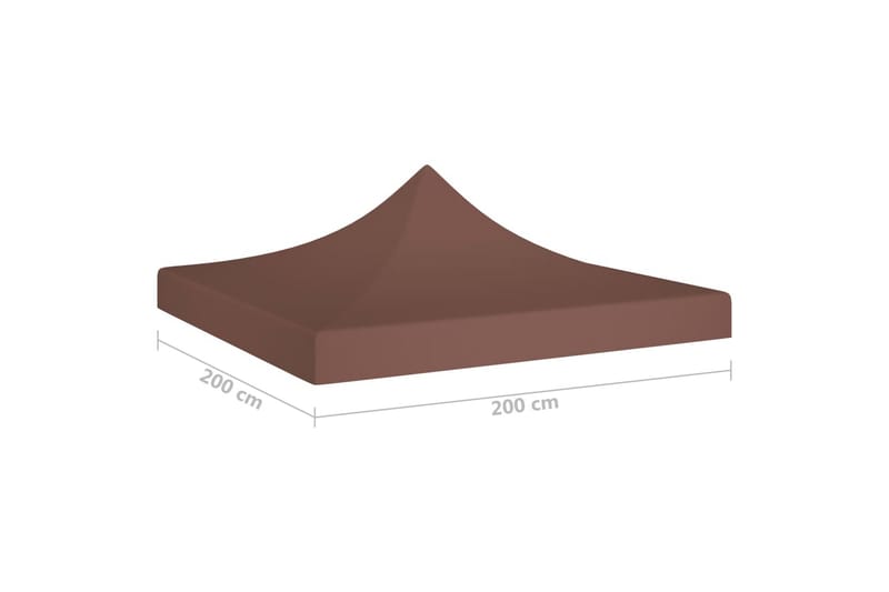 Teltduk for festtelt 2x2 m brun 270 g/m² - Brun - Hagemøbler - Solbeskyttelse - Paviljonger - Paviljongtak