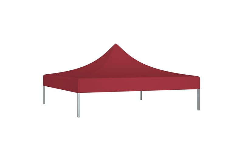 Teltduk for festtelt 3x3m burgunder 270 g/m² - Rød - Hagemøbler - Solbeskyttelse - Paviljonger - Paviljongtak
