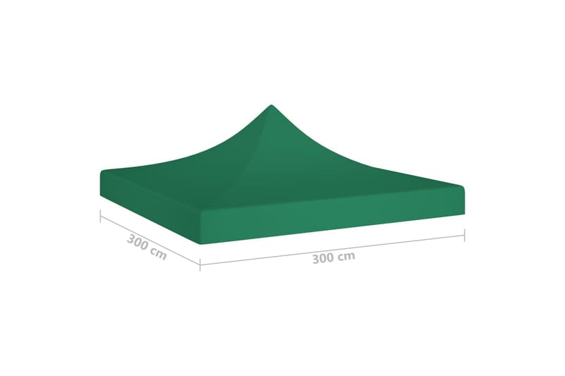 Teltduk for festtelt 3x3m grønn 270 g/m² - grønn - Hagemøbler - Solbeskyttelse - Paviljonger - Paviljongtak