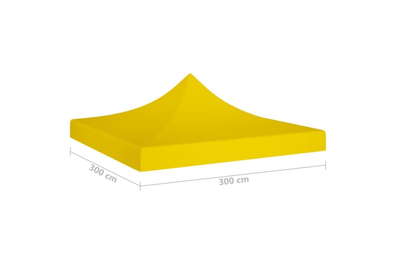 Teltduk for festtelt 3x3m gul 270 g/m² - Gul - Paviljongtak