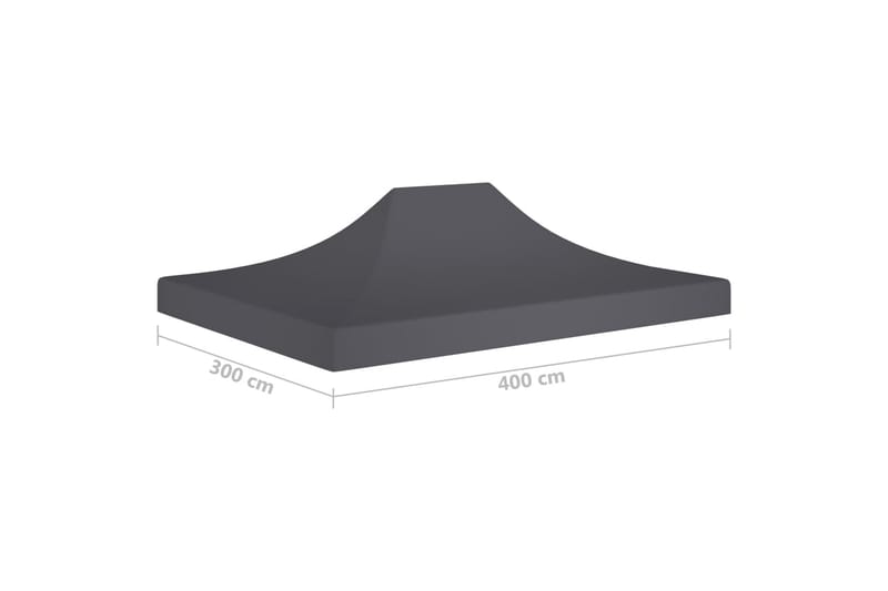 Teltduk for festtelt 4x3 m antrasitt 270 g/m² - Antrasittgrå - Hagemøbler - Solbeskyttelse - Paviljonger - Paviljongtak