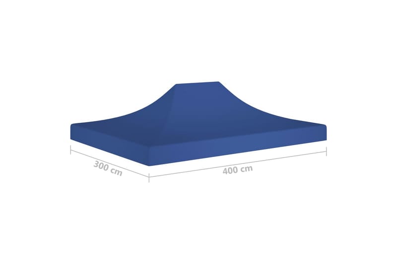 Teltduk for festtelt 4x3 m blå 270 g/m² - Blå - Paviljongtak