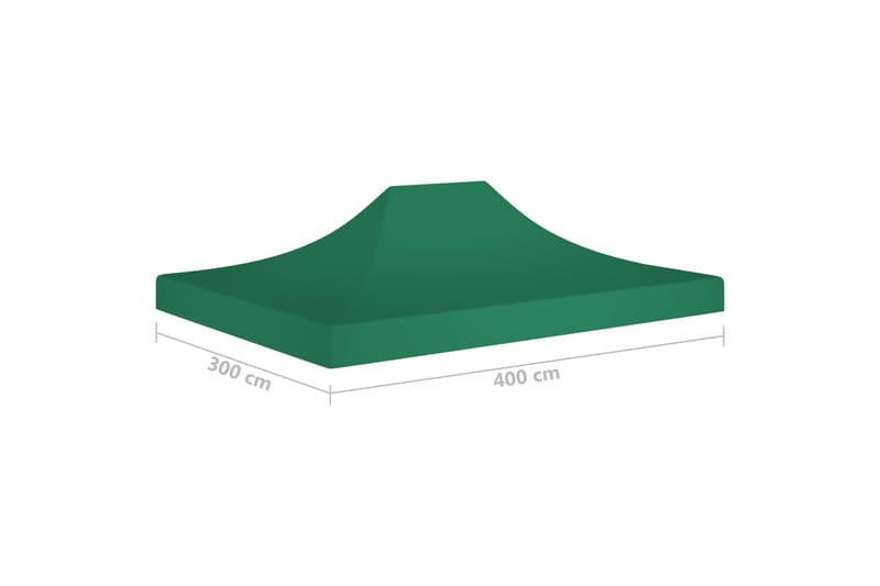 Teltduk for festtelt 4x3 m grønn 270 g/m² - grønn - Hagemøbler - Solbeskyttelse - Paviljonger - Paviljongtak