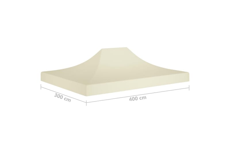 Teltduk for festtelt 4x3 m kremhvit 270 g/m² - Krem - Paviljongtak