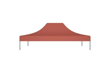 Teltduk for festtelt 4x3 m terrakotta 270 g/m² - Rød - Hagemøbler - Solbeskyttelse - Paviljonger - Paviljongtak