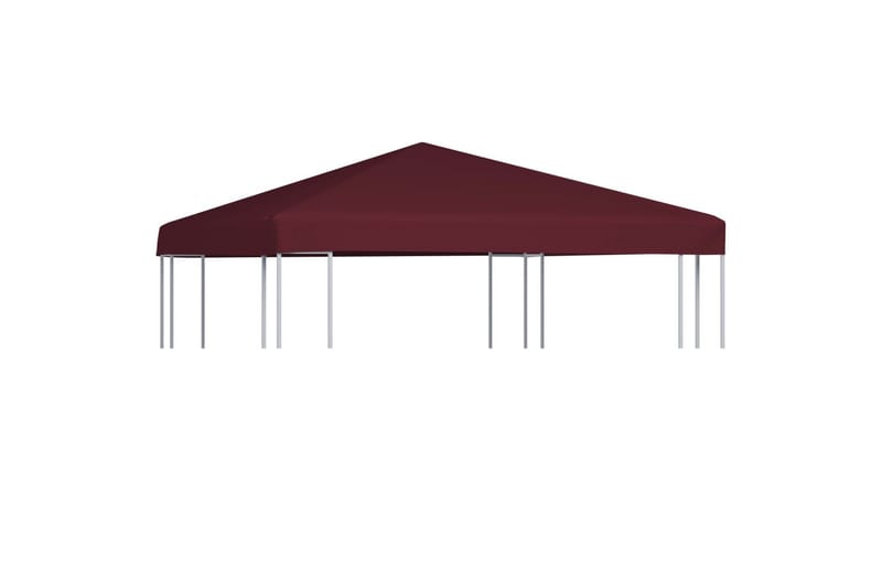 Toppduk til paviljong 310 g/m² 3x3 m vinrød - Hagemøbler - Solbeskyttelse - Paviljonger - Paviljongtak