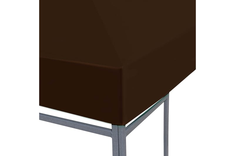 Toppduk til paviljong 310 g/m² 3x3 m brun - Hagemøbler - Solbeskyttelse - Paviljonger - Paviljongtak