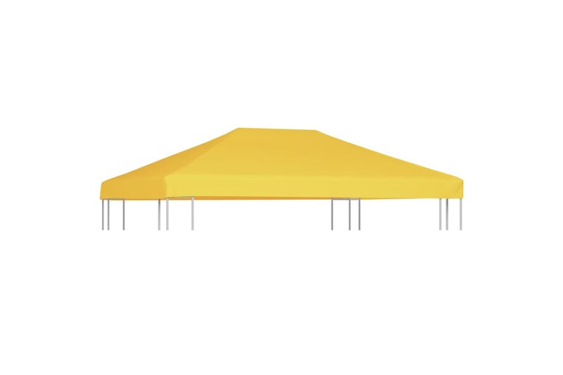 Toppduk til paviljong 270 g/m² 4x3 m gul - Gul - Hagemøbler - Solbeskyttelse - Paviljonger - Paviljongtak