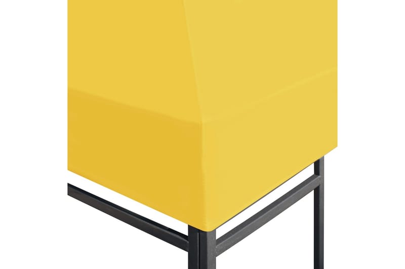 Toppduk til paviljong 270 g/m² 4x3 m gul - Gul - Hagemøbler - Solbeskyttelse - Paviljonger - Paviljongtak